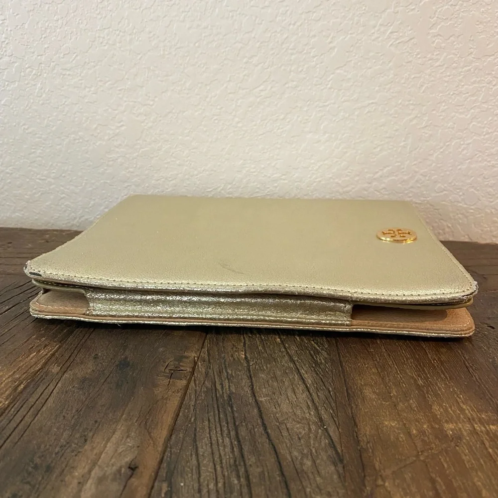 Tory Burch Metallic Gold Leather iPad case